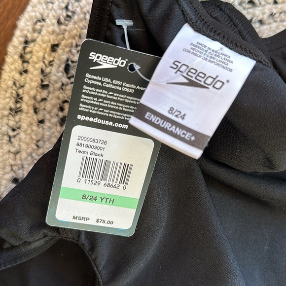 Speedo Kids Swim One Piece - Black size 8-24 - Picture 6 of 8